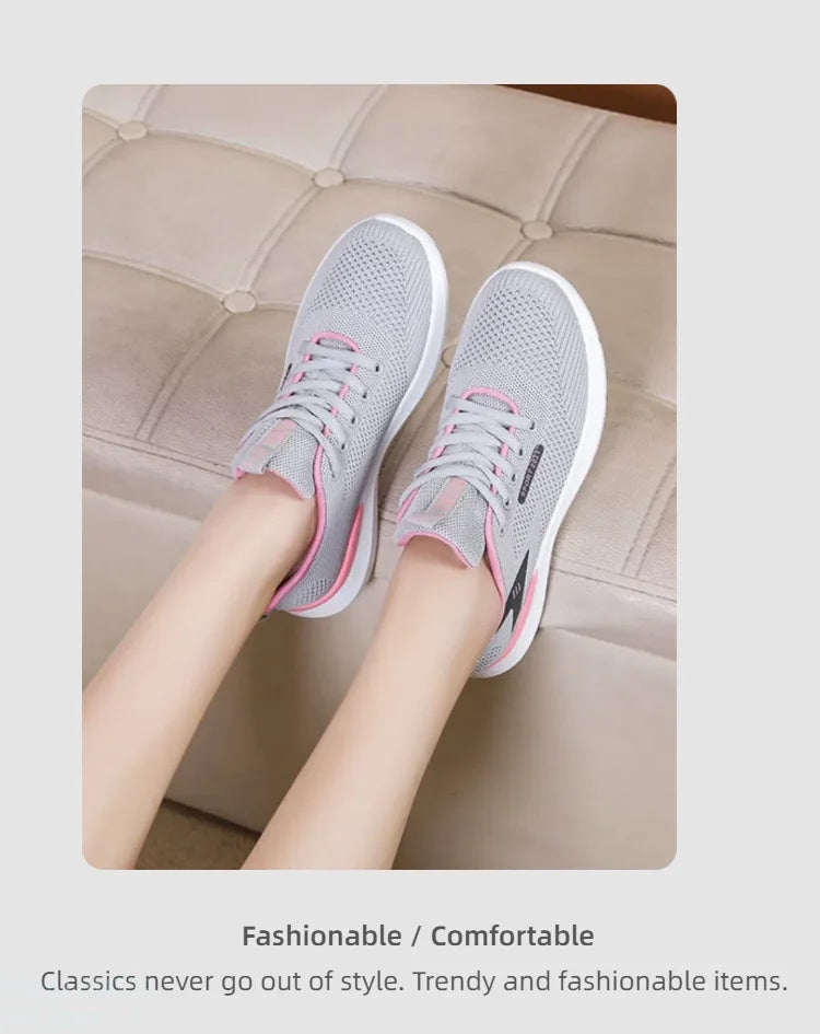 تتميز أحذية المشي النسائية بنعل ناعم ومقاوم للانزلاق مما يجعلها مثالية للعدائين الأنيقين. قابلة للتنفس ومريحة