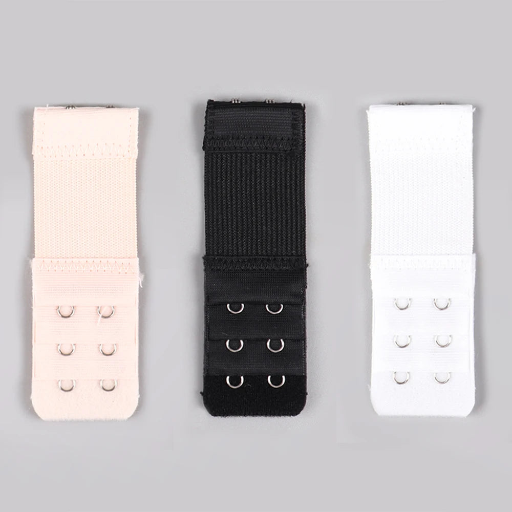 3 Pieces, 3 Rows with 2 Hook Extension Straps, Elastic, Soft and Comfortable Bra Straps, Women's Underwear Accessories