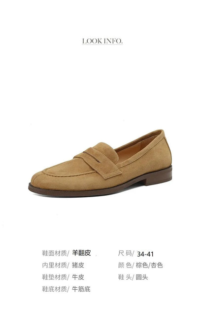 Shoes for Women 2024 Summer Brown Casual Flats Ladies Shoe Fashion Suede Loafers Soft Sole Non-Slip Feminino Zapatos Mujer