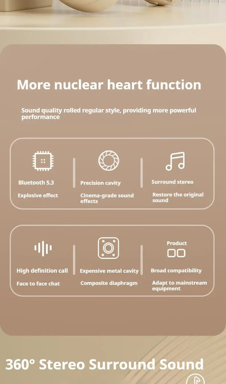 #Wireless Bluetooth 5.3 Headphones Over Ear HIFI Stereo Headsets True Sport Gamer Earphone TF/AUX Music Player with HD Mic Gifts