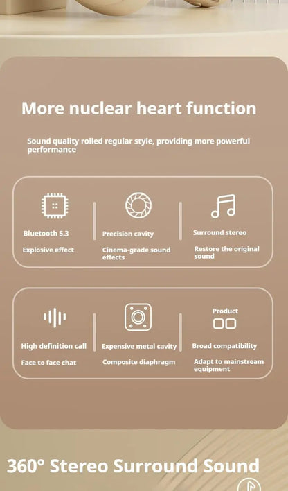 #Wireless Bluetooth 5.3 Headphones Over Ear HIFI Stereo Headsets True Sport Gamer Earphone TF/AUX Music Player with HD Mic Gifts