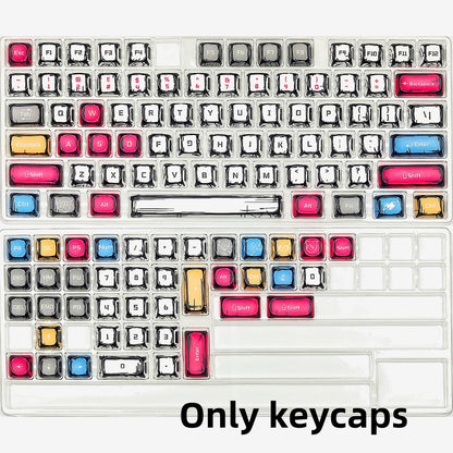 Comic-style mechanical keycaps