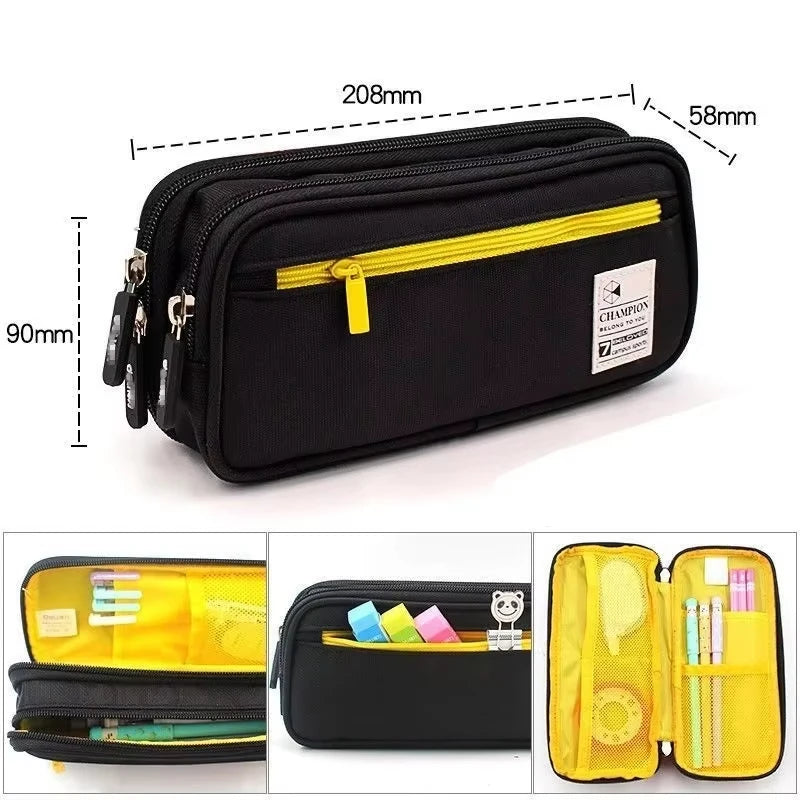 Large Capacity Pencil Case Pen Bag Pen Box Pencil Cases Storage Student School Office Supplies Stationery Gift