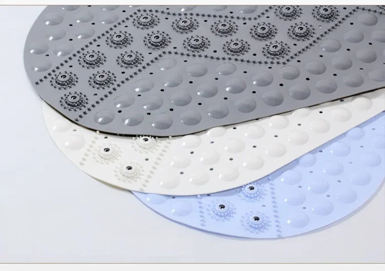 Bathroom Floor Mat, Bedroom Floor Mat, Shower Mat, Non - slip Absorbent Carpet, Oval Plain Water Drop PVC Rug