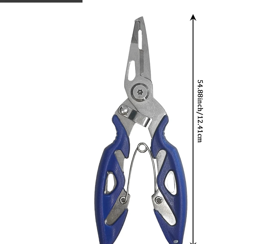 Fishing Lure Plier Scissors Return Spring Latch Bend Design Comfortable Handle Needle Nose Pliers Eagle Nose Pliers Orange