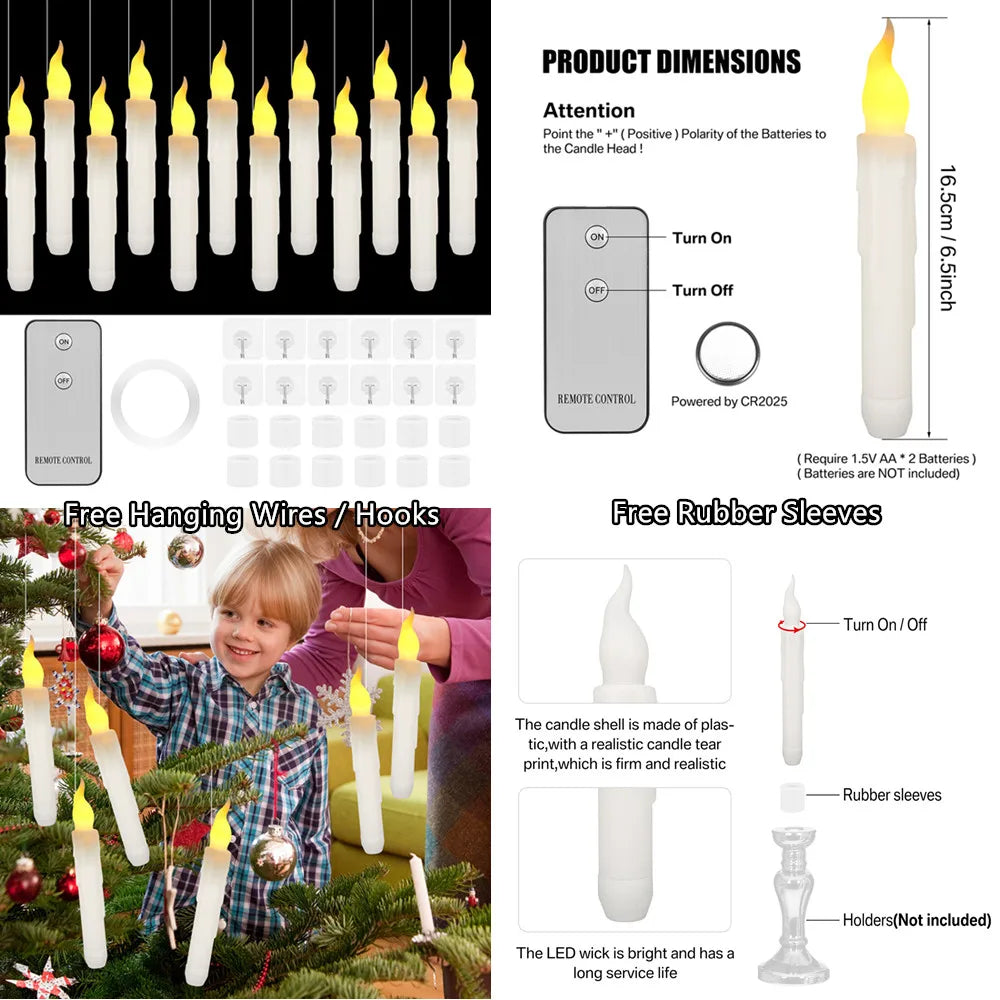 12/24Pcs Flameless LED Candle Battery Operated Flickering Candle For Home Christmas Party Wedding Decoration Tealight Candles