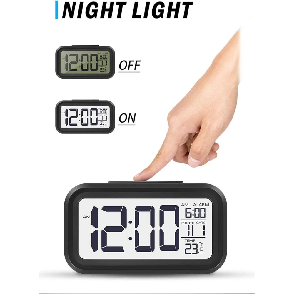 Small/Larger LED Digital Alarm Clock Backlight Snooze Mute Calendar Desktop Electronic Backlight Table Desktop Clocks