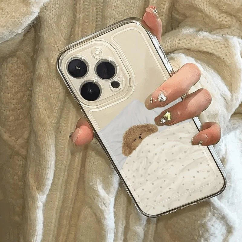 Dog Cat Couple Phone Case For iPhone 16E 17 16 15 11 12 14 13 Pro Max Air XS XR 7 8Plus SE2 Cute Cartoon Animal Shockproof Cover