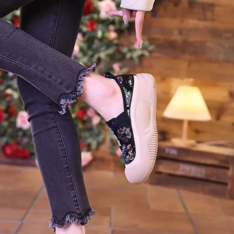 Shoes for Women Spring Autumn High on Platform Comfortable Fashion 2024 Woman Footwear New In Light Offer Daily Routine Casual A