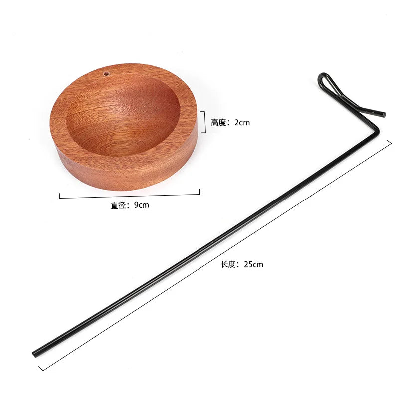Creative Upside Down Incense Burner Incense Stick Holder Wooden Round Incense Tray Ornament Bedroom Home Yoga Decoration Crafts