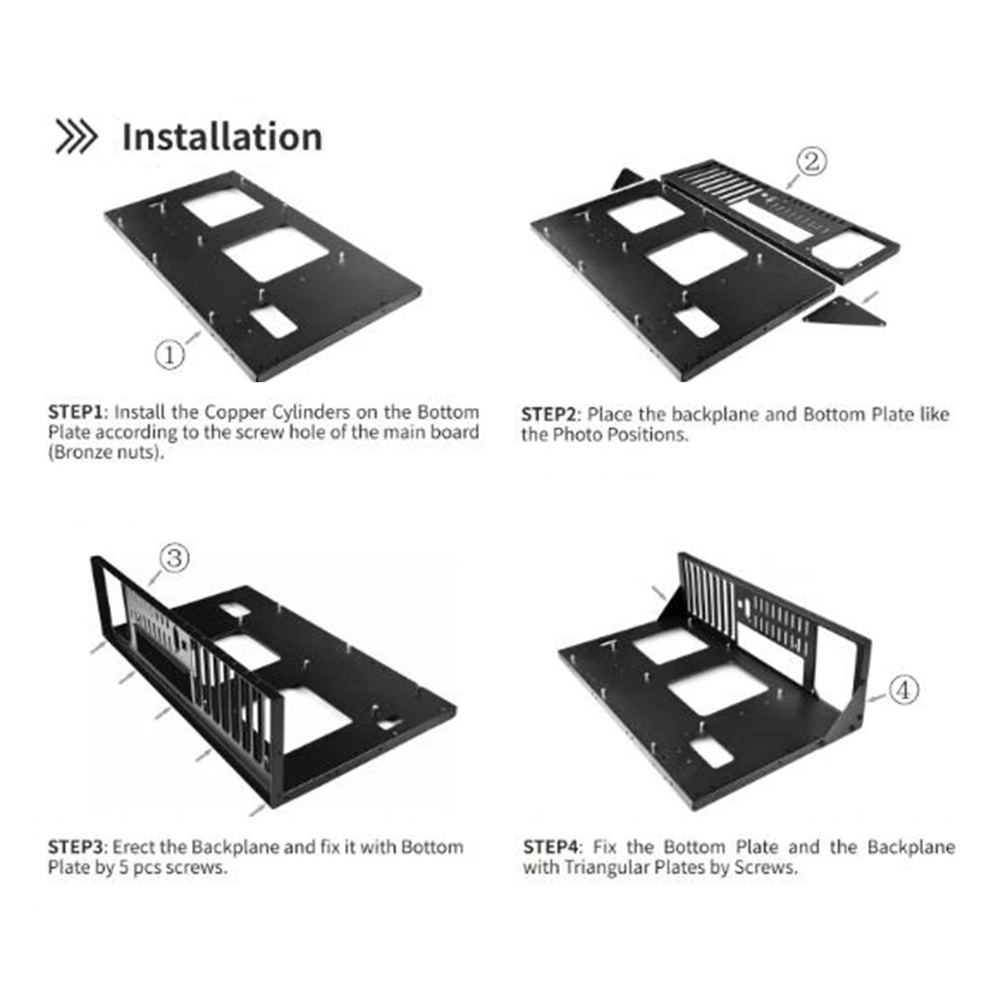 Computer Chassis Frame Accessories Easy to Use Durable Handmade with Parts Stable Motherboard Mine Rack Open Air Case Frame