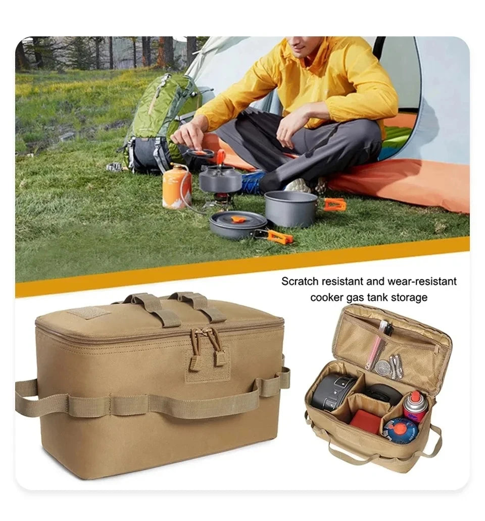 Outdoor Camping Gas Tank Storage Bag Large Capacity Ground Nail Tool Bag GasCanister Picnic Cookware Utensils Kit Bag