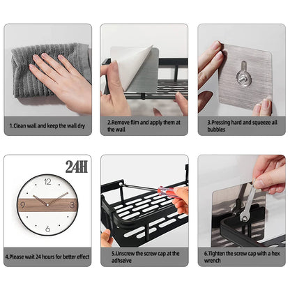 Bathroom Shelf Bathroom Towel Rack Shelves Wall Shower  Shampoo Rack No Drill Shelf Bathroom Tripod Storage Rack