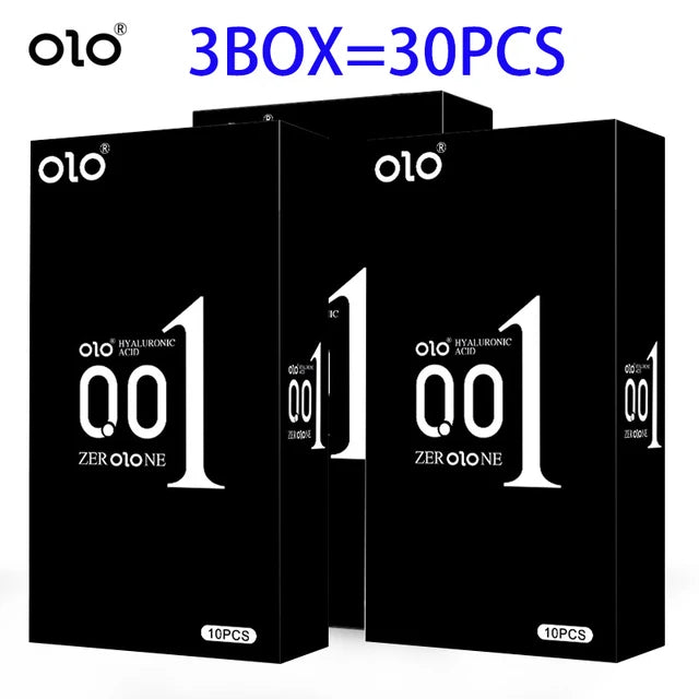 30pcs Ultra Thin Condoms For Men Delay Ejaculation Intimate Condone Hyaluronic Acid 0.01 Slim condom Natural Latex Penis Sleeve