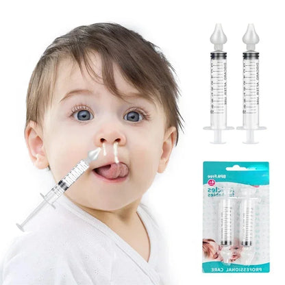1/2Pcs Needle Tube Baby Nasal Aspirator Syringe Baby Nose Cleaner Rhinitis Nasal Washer Irrigator Baby Nose Washing for Children