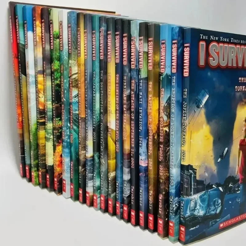 22 Books/Set I Survived English Reading Books Disaster History Survival Novel Escape Guide Children's Science Chapters Books