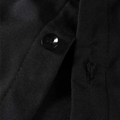 New Men's Business Casual Solid Color Short Sleeved Shirt for Summer Fashion No Ironing Comfortable and Versatile Top