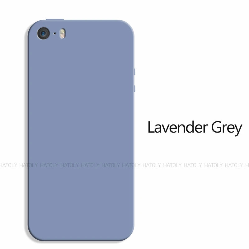 For iPhone 5s Case For iPhone 5s 5 SE 2016 Cover Original Shockproof Liquid Silicone Protective Phone Back Cover For iPhone 5s