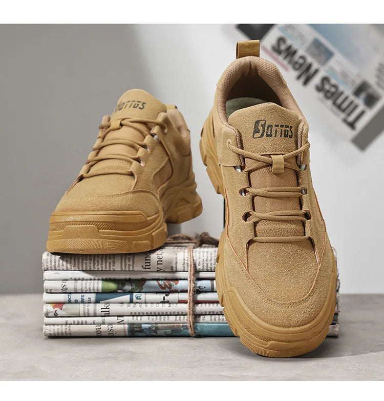 2025 new men's shoes for spring leisure, breathable, anti slip, wear-resistant workwear shoes, men's sports shoes, board shoes