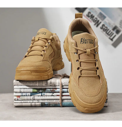 2025 new men's shoes for spring leisure, breathable, anti slip, wear-resistant workwear shoes, men's sports shoes, board shoes