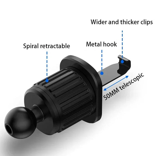 Car Phone Holder Bracket Accessories Interior Auto Air Outlet Cellphone Support Parts Phone Stand Base Fixing Clip