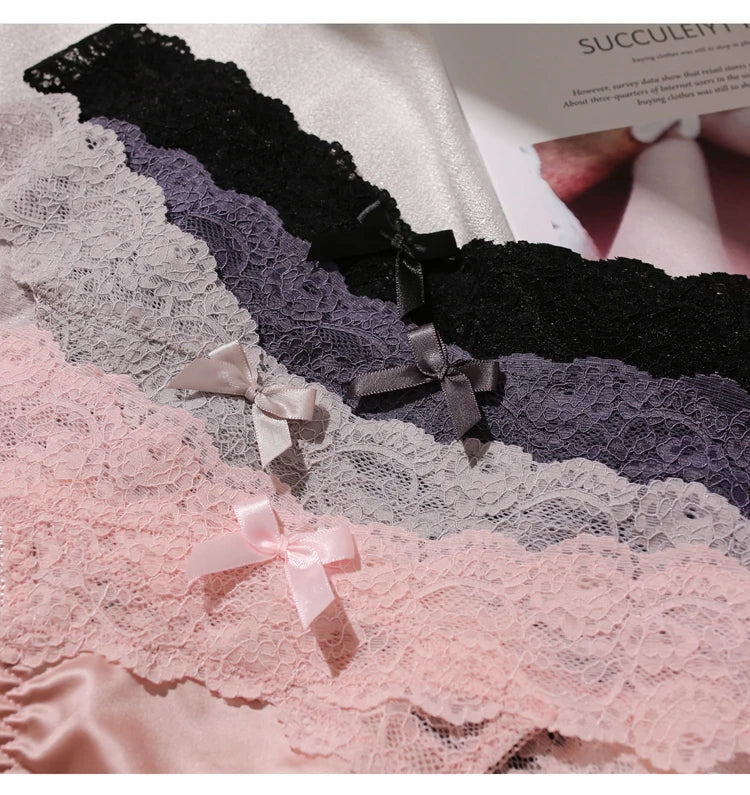 CINOON Women Sexy Lace Panties Low-waist Underwear Female G String Breathable Hollow out Lingerie Comfortable Intimates