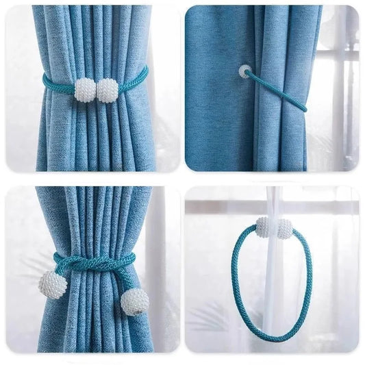 2pcs curtain bundling straps creative high-end functional straps simple thick tie rope household strong magnetic suction