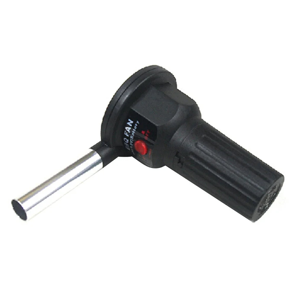 BBQ Electric Fan Air Blower Aluminum Alloy Barbecue Air Blower Handheld Barbecue Grill Fire Bellow Grill Tool for Picnic Camping