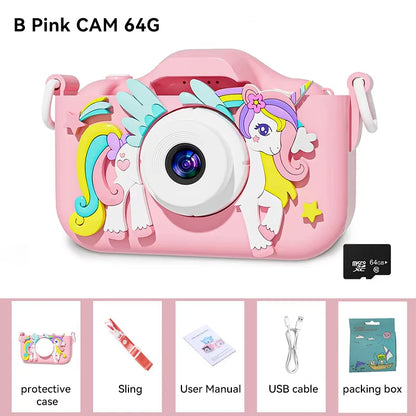 Summer Children Camera 1080P HD Toddler Digital Video Camera 2.0-inch Kids Camera with Silicone Cases Toys for Christmas Gifts