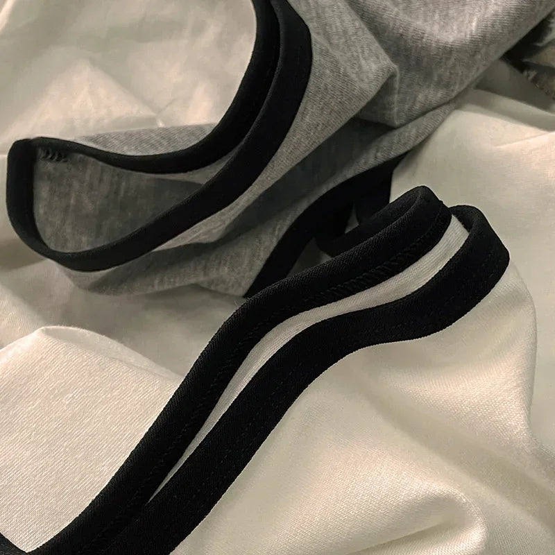 3pcs Cotton Women's Panties Triangle Sports Style Minimalist Girls' Underwear Mid Waist Japanese white black Women Underwear