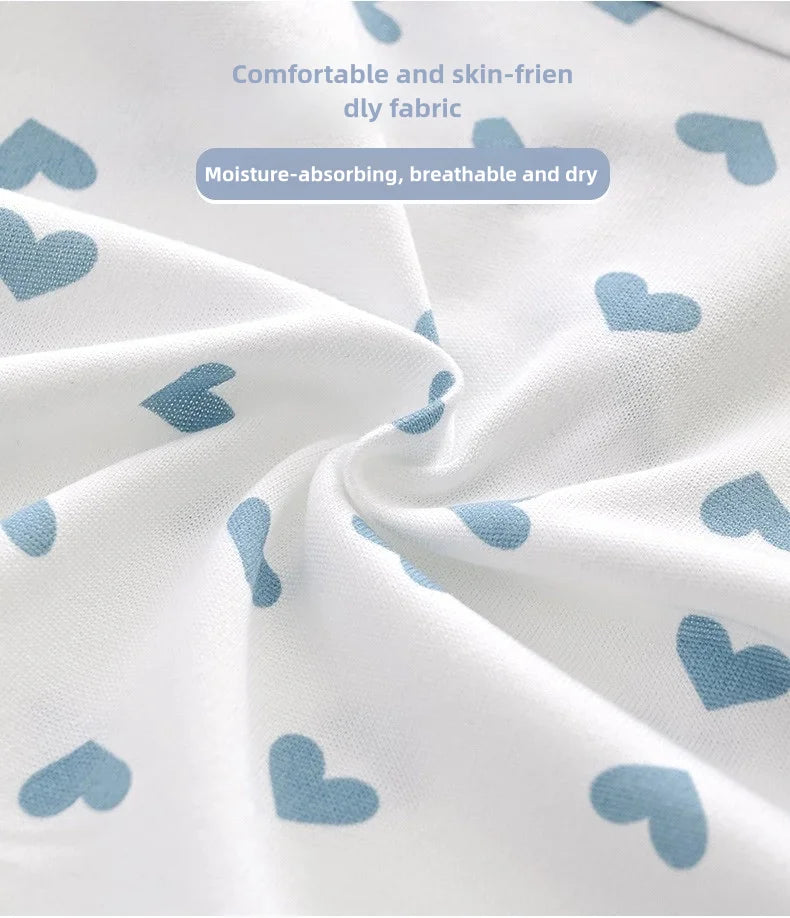 5pcs Women’s Cotton Panties Underwear Briefs Set Cute Bow Heart Plaid Print Soft Breathable Comfy Intimates Lingerie