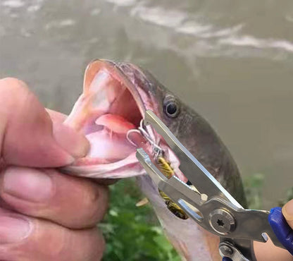 Fishing Lure Plier Scissors Return Spring Latch Bend Design Comfortable Handle Needle Nose Pliers Eagle Nose Pliers Orange