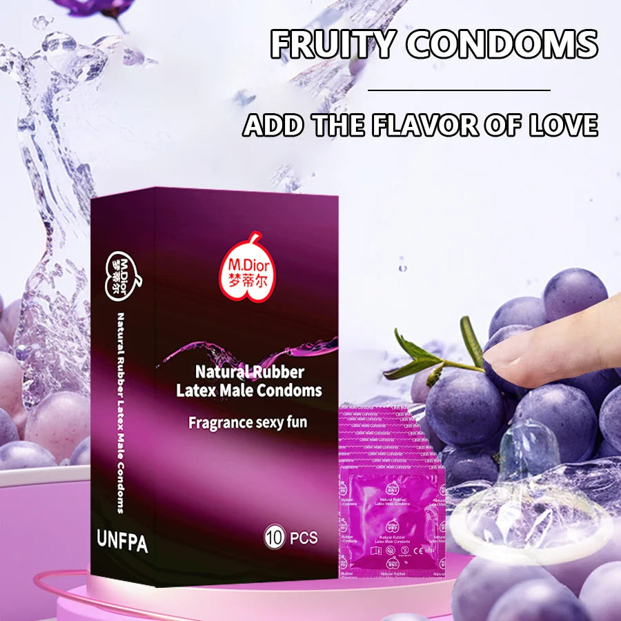 10pcs Male Condoms, Premium LubricatedNatural Rubber Latex Condom ForContraception And STl Protection, Ultrathin Condoms For Men