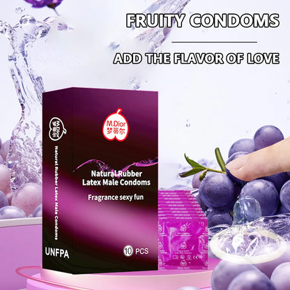 10pcs Male Condoms, Premium LubricatedNatural Rubber Latex Condom ForContraception And STl Protection, Ultrathin Condoms For Men