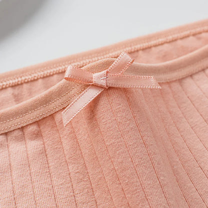 10Pcs/Set Women's Cotton Panties Low Waist Solid Color Briefs Breathable Sexy Lingerie Soft Underwear Female Underpants