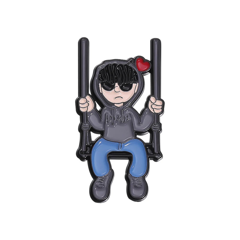 Retro Mexican Metal Hat Clip Pins Enamel Pins Cartoon Sloth Boy Baseball Cap Golf Cap Hat Badge Accessories Fashion Jewelry Gift