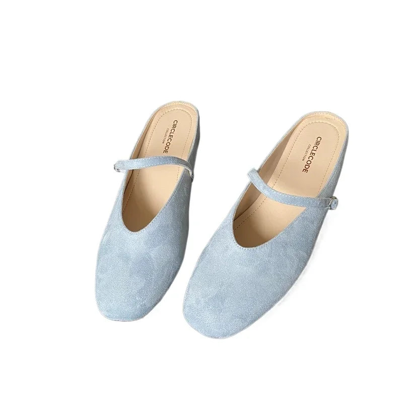 Woman Shoes ‌Summer New Women's Slippers Outdoor Casual Low Heel Slides with Buckle Slippers Women Daily Wear Closed Toe Sandals