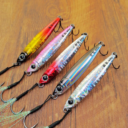 Mr JigginG Fast Sinking Metal Jig Lure 10/15/20/30/40g Saltwater Shore Casting Fishing Sea Bass Metal Jig Artificial Bait Tackle
