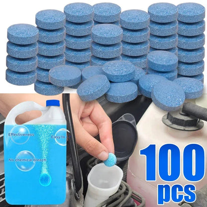Car Windshield Glass Concentrated Washer Tablets Car Effervescent Washer Fluid Wiper Glass Solid Cleaning Tablets for Car Window