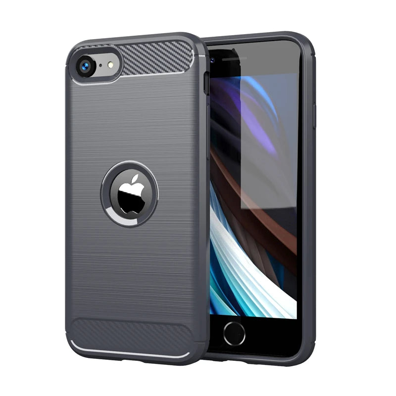 For Cover iPhone SE 2022 Case For iPhone SE 2020 Cover Shockproof TPU Carbon Fiber Case For iPhone 7 8 Plus 13 12 Pro Max Fundas