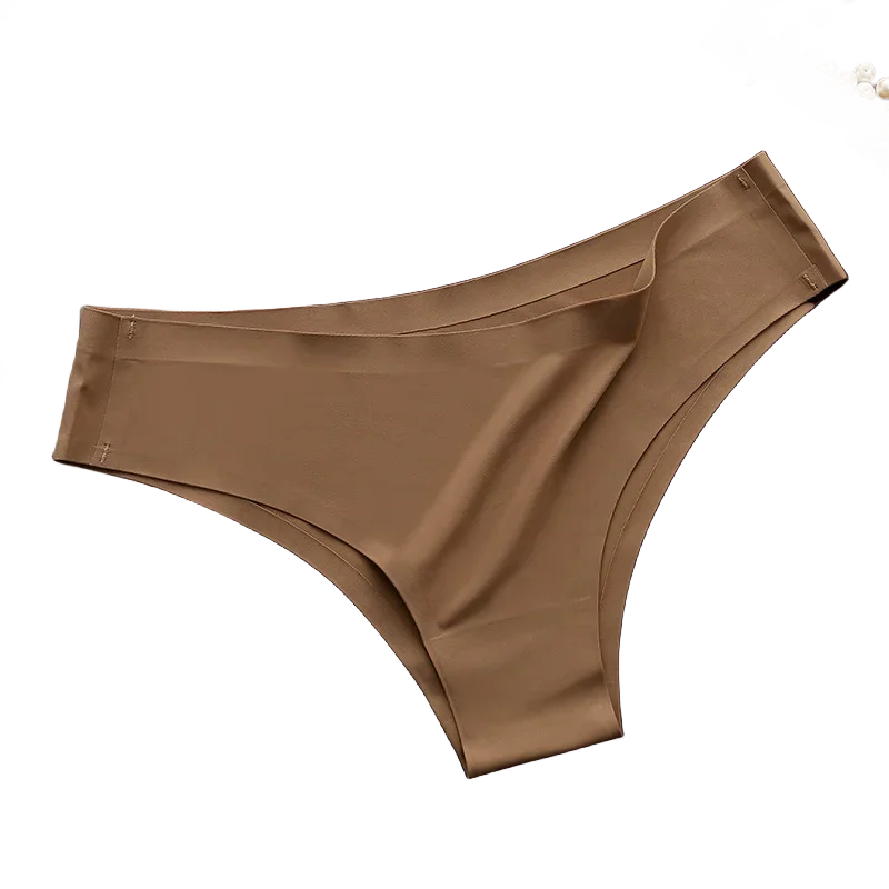 New 4PCS/Set Seamless Panties Women Sexy Underwear Ice Silk Underpants Low Waist G-string Female Soft Solid Ultra-thin Briefs