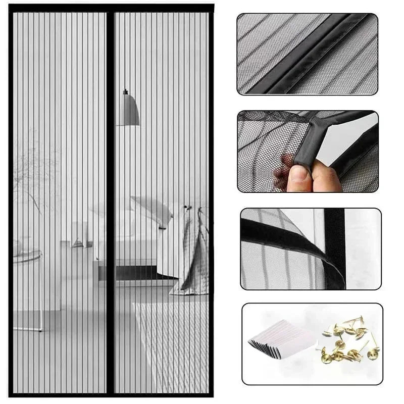 Self-closing Magnetic Insect Screen, Invisible Door Screen, Insect Screening Curtain, Magic Screen, Home Decoration