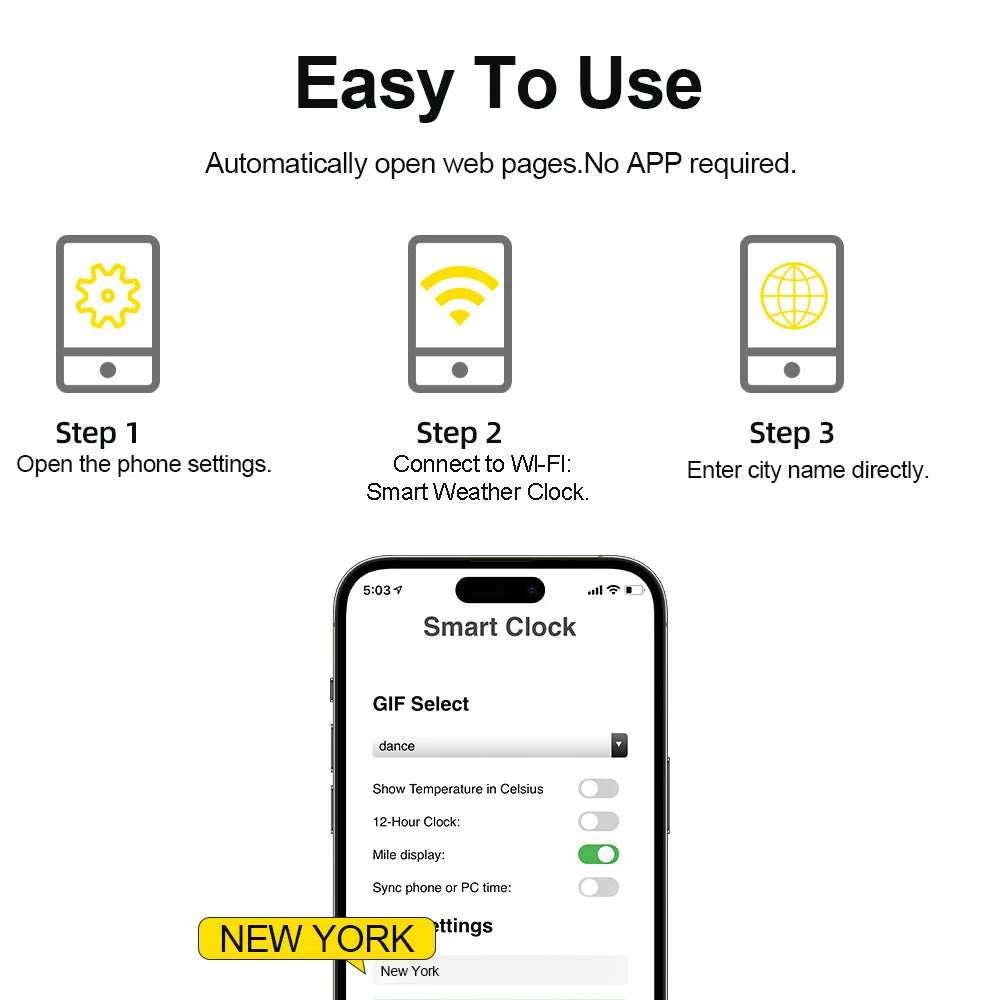 Small Portable Smart Wifi Weather Station Display Weather Temperature Humidity Time Alarm Clock Desktop Decoration