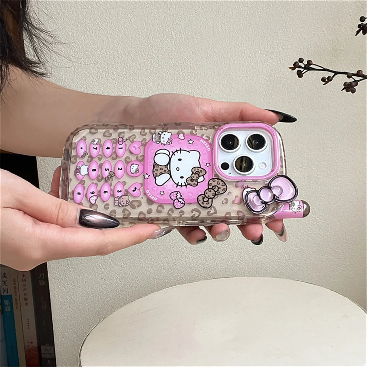 Korean Cute 3D Mobile Phone Cover For iPhone 16 Pro 15 14 Pro Max 15 Promax Case Kawaii Hello Kitty Cartoon Shockproof Cases