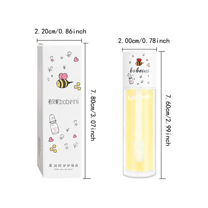 Water-gloss lip oil, honey-colored lip oil, moisturizing and hydrating lip gloss, reducing lip lines, water-gloss lip makeup