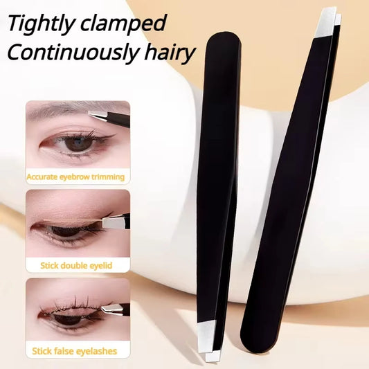 Stainless Steel Eyebrow Tweezers - Precision Hair Removal And Shaping Tool for Women and Men -  Durable And Comfortable Grip