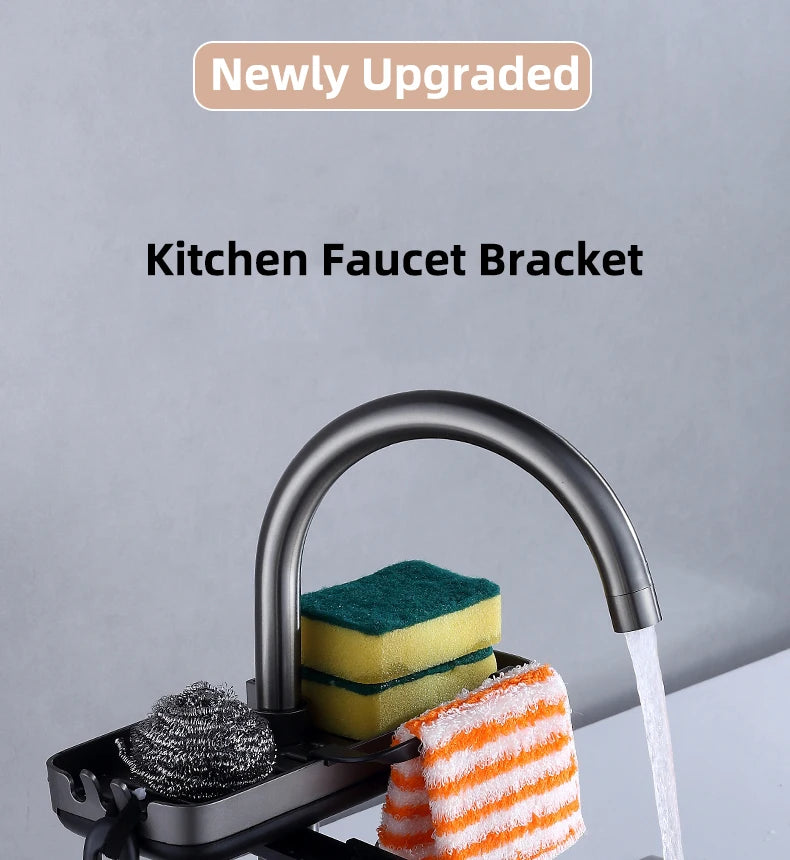 Kitchen Faucet Rack  Kitchen Accessories Sponge Storage Rack Kitchen Sink Rack Holder Dishcloth Towel Rack Filter Basket