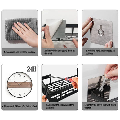 Bathroom Shelf Bathroom Towel Rack Shelves Wall Shower  Shampoo Rack No Drill Shelf Bathroom Tripod Storage Rack