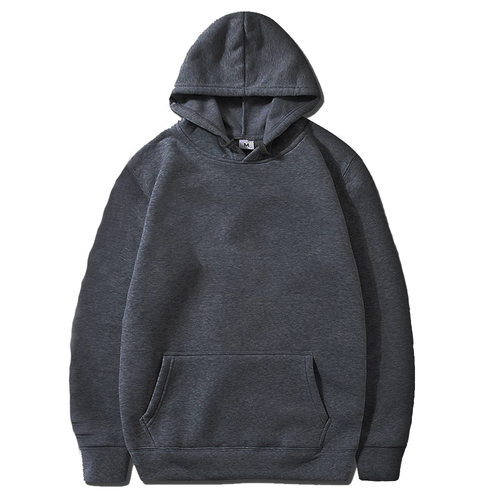 Men's Hoodies Pullover Spring Autumn Casual Hoodie Sweatshirts Solid Color Hoodies Oversize Black Sweatshirt Male Top