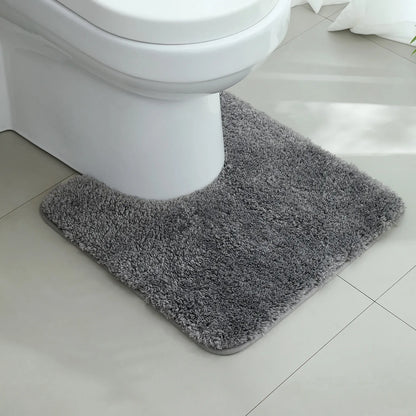 A small bathroom mat, non-slip, absorbent mat, thick U-shaped, simple solid color floor mat, toilet mat
